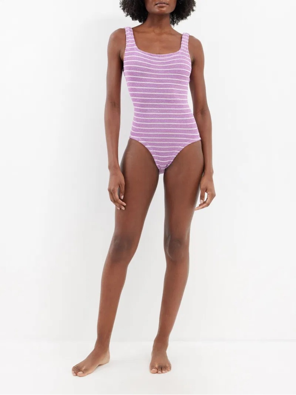 Hunza G Striped one-piece Swimsuit